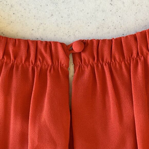 LOFT Hi Low Color Block Sleeveless Maxi Dress Womens 8 Orange Tan Sleeveless - Picture 5 of 7